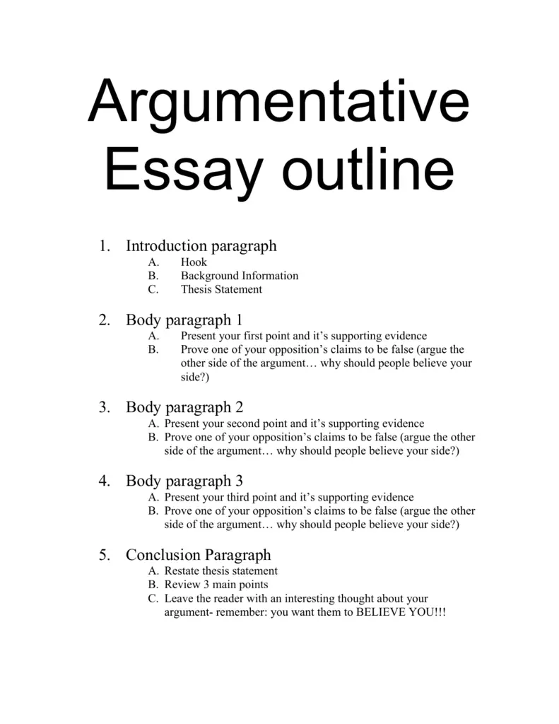 How to write an introduction for argumentative essay