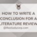 how to write a conclusion for a literature review