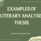 examples of literary analysis thesis