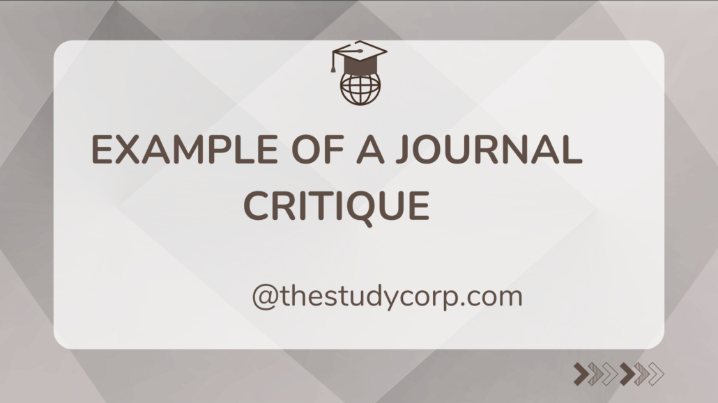 example of a journal critique