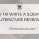 how to write a scientific literature review