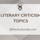 literary criticism topics