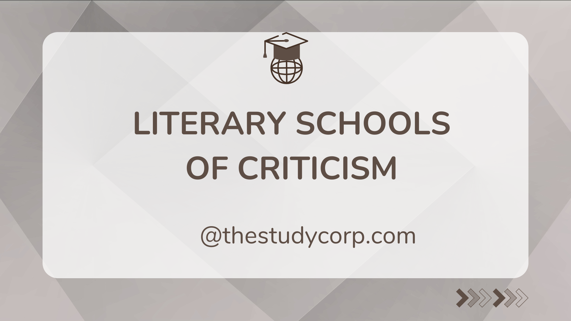 literary schools of criticism